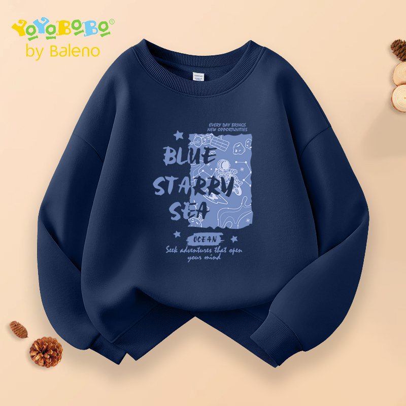 班尼路YBB系列男童卫衣儿童秋季薄款休闲上衣2025新款小男孩秋装