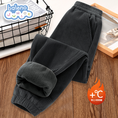 班尼路童装灯芯绒裤子加绒