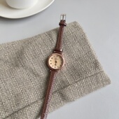 考试专用数字60刻度手表女款 学生女士公职人员细带小表盘石英女表