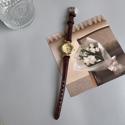 复古时尚手表女款简约初高中学生细带小表盘精致小巧石英女表百搭