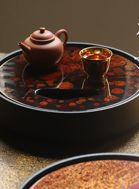 本曼大漆壶承湿泡陶瓷功夫小茶台