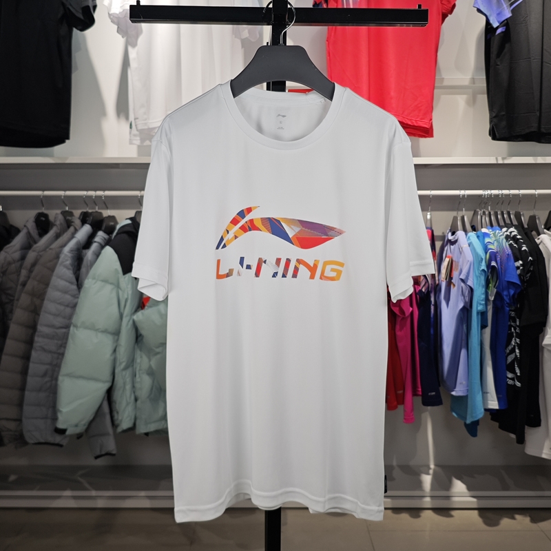 李宁短袖男子纯棉透气T恤