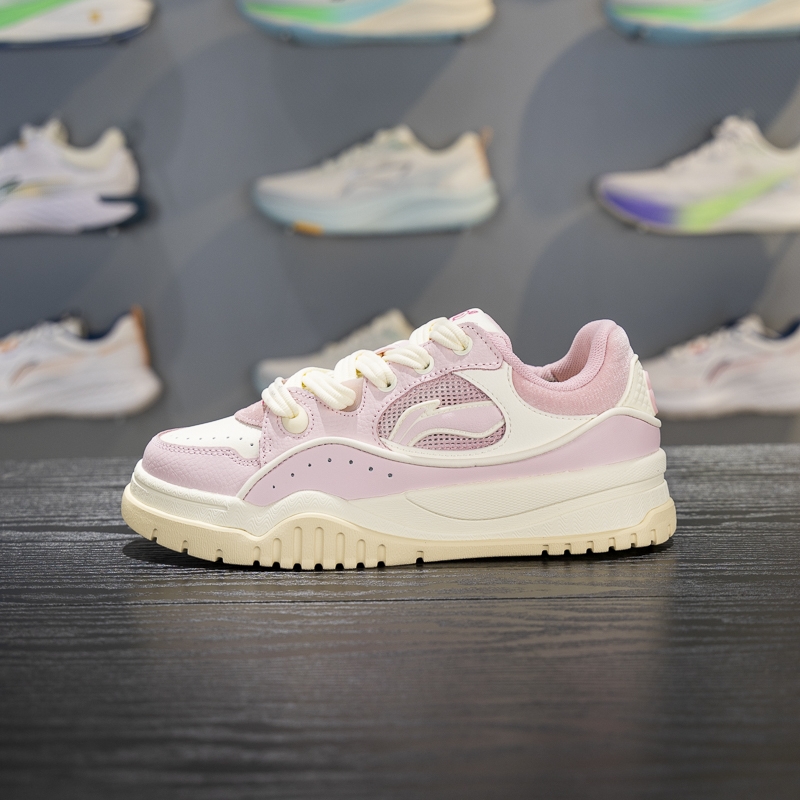 李宁系带女子板鞋低帮休闲鞋