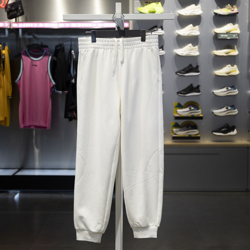 李宁束脚女子加绒保暖卫裤