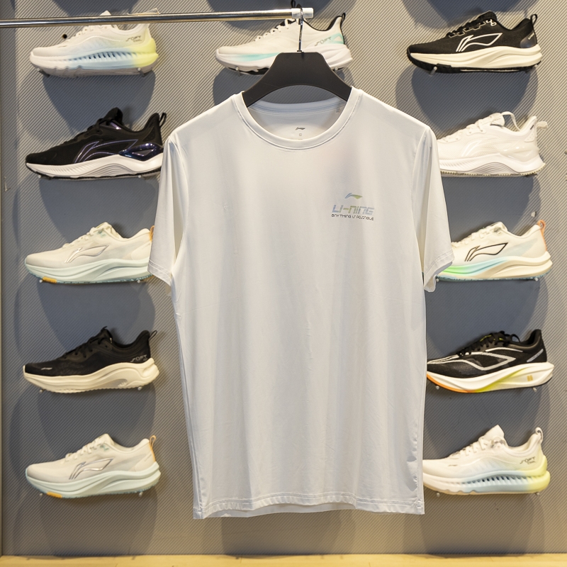 李宁短袖男子冰感舒适短袖T恤