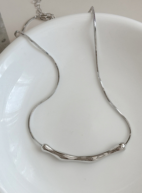 ins冷淡风不规则褶皱项链