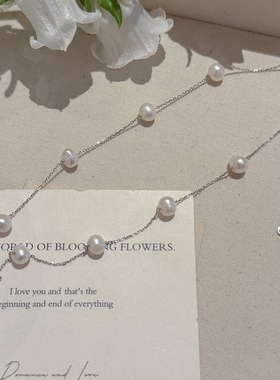 任意扣满天星珍珠S925纯银项链