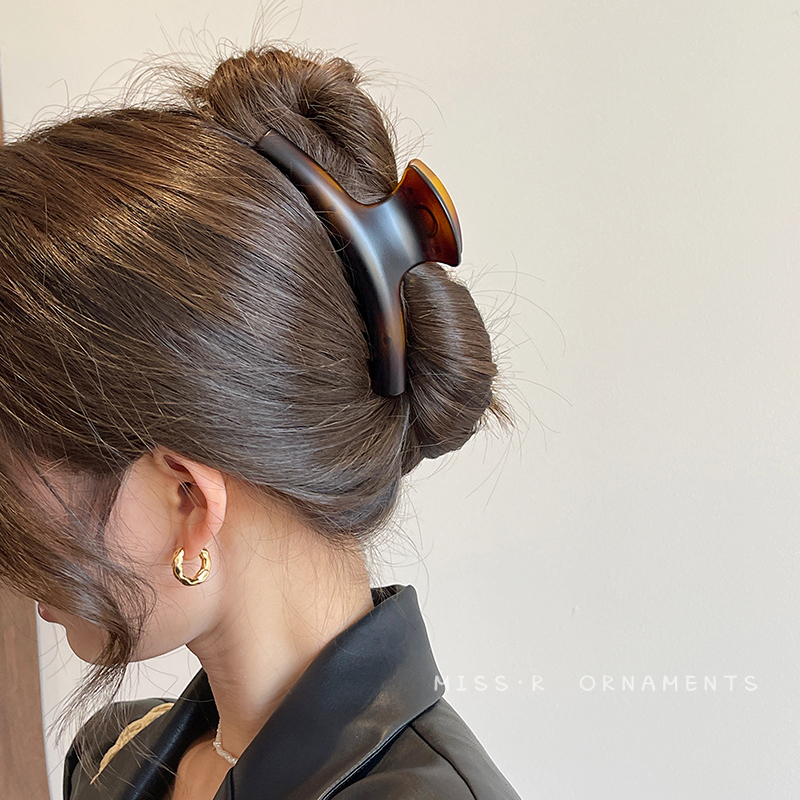 玳瑁色高级感发量多大号抓夹