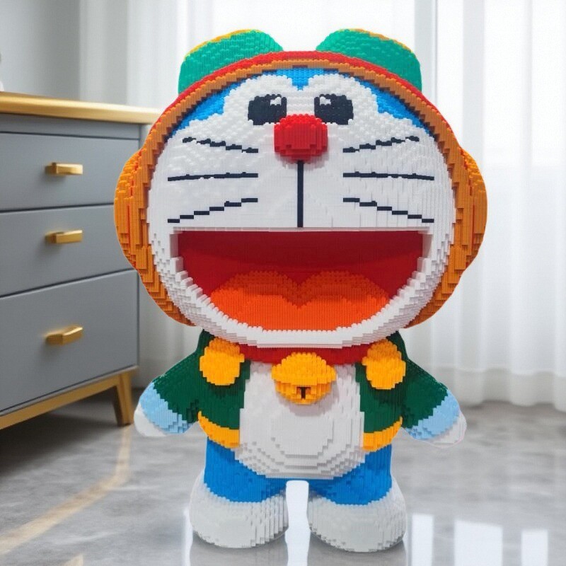 哆啦A梦飞行员积木拼装玩具