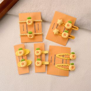 新款 星星水果菠萝发夹可爱少女侧边碎发刘海夹百搭头绳发卡饰品