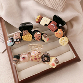 小吃货 饼干抓夹女2024新款 高级感发夹后脑勺春夏鲨鱼夹子头饰ins