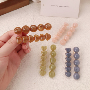 2只装！有点清透果冻感的鸭嘴夹发卡鸭嘴夹 ins甜美边夹侧边夹女
