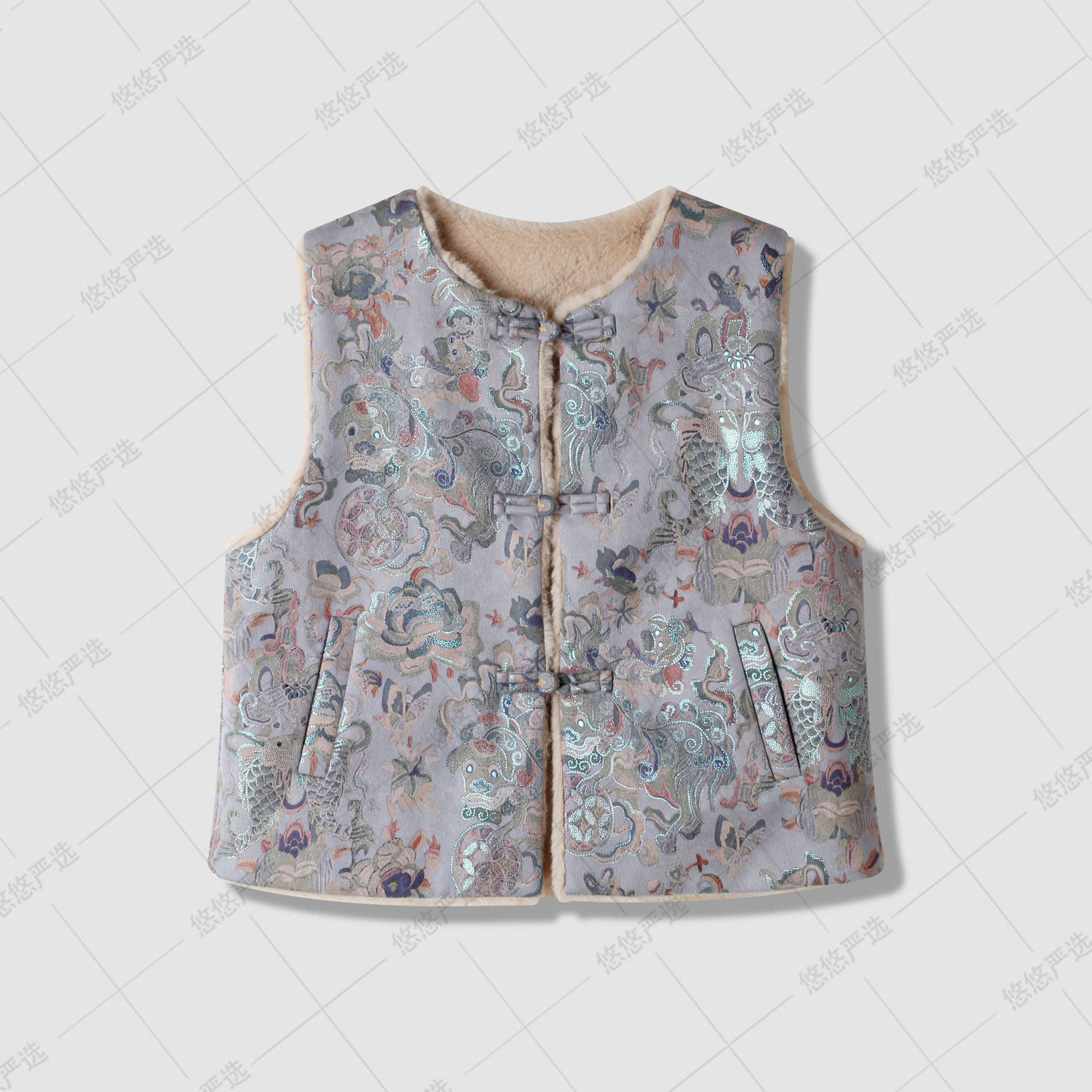 【悠悠粉丝专享】新中式国风气质提花马甲