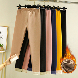 女士高腰无痕秋裤 衬裤 加绒秋冬内穿薄款 线裤 紧身保暖裤 德绒打底裤