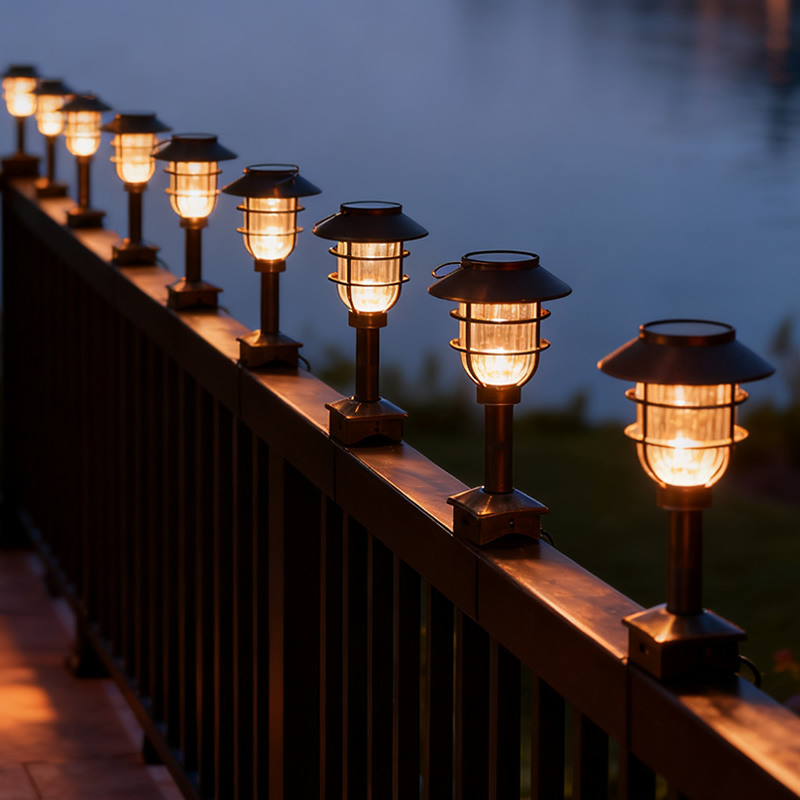 太阳能庭院灯家用栏杆灯户外花园阳台篱笆灯绑栏氛围照明灯挂灯