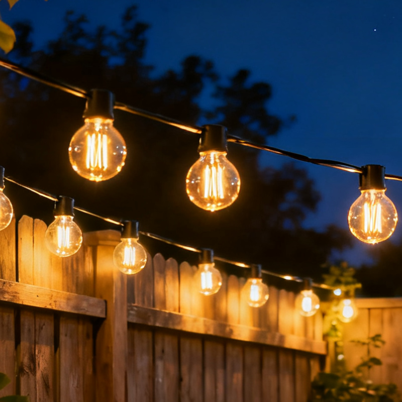 户外LED太阳能灯串圣诞防水露营地帐篷民宿庭院氛围装饰灯泡串灯