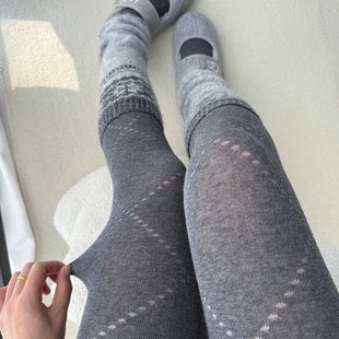 外穿压力厚打秋冬加厚不档袜 款 连袜女薄显瘦灰底袜掉打底裤 菱格裤