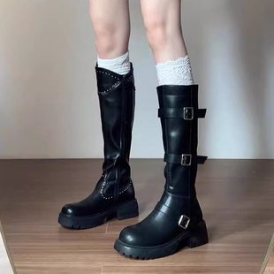 纯中筒配靴子秋袜堆堆袜 靴长蕾子季 丝小腿袜女夏棉袜 袜子春薄款