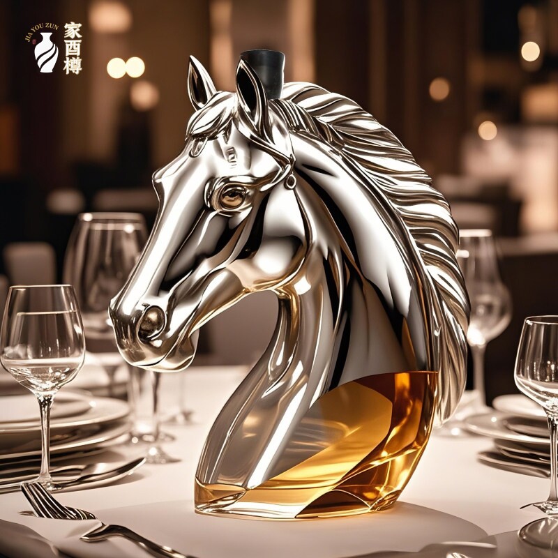 马头威士忌酒瓶玻璃洋酒瓶烈酒瓶鸡尾瓶醒酒器分酒器个性空酒瓶