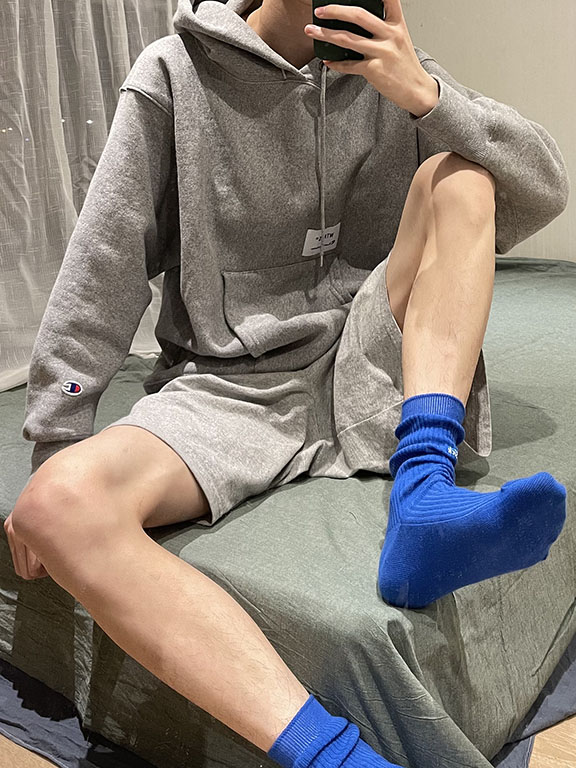 男纯棉刺绣余文乐克莱因长袜