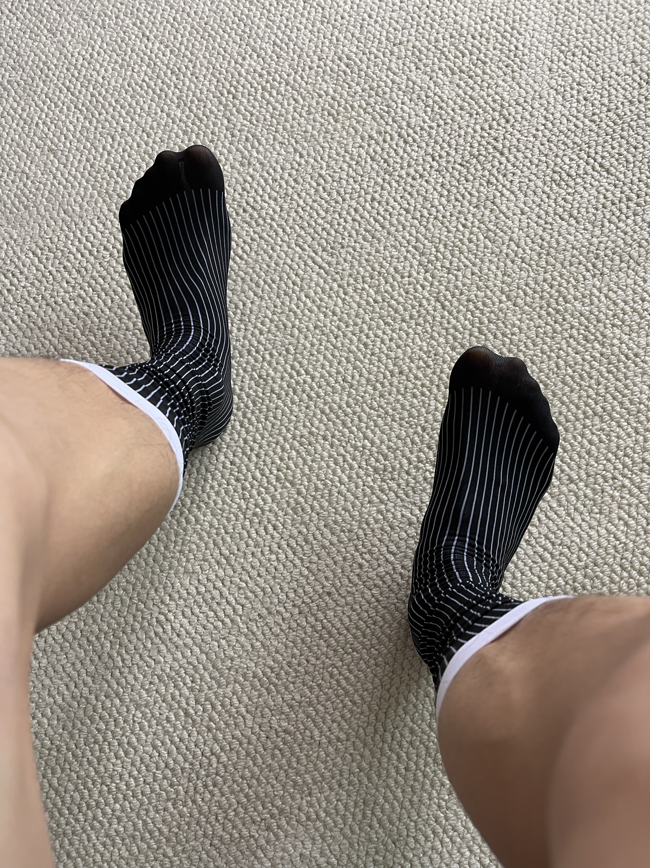 丝袜男职场长袜商务正装袜白色袜口男士中筒绅士款商务性感Kocean