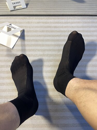 夏季中筒无脚跟透气商务丝袜