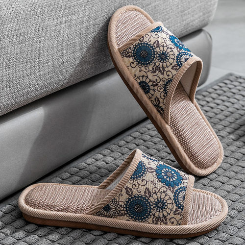 棉麻四季春秋拖鞋静音软底防滑