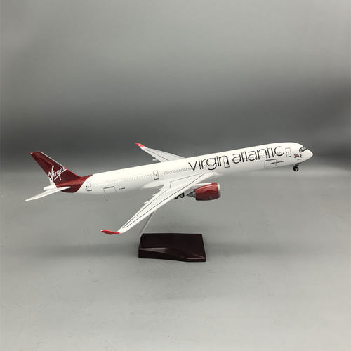 47CM维珍大西洋航空A350-1000客机模型飞机维珍350仿真航模摆件