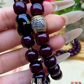 手串文玩男士 溏心老料菩提子双圈手持盘玩包浆念珠佛珠藏品