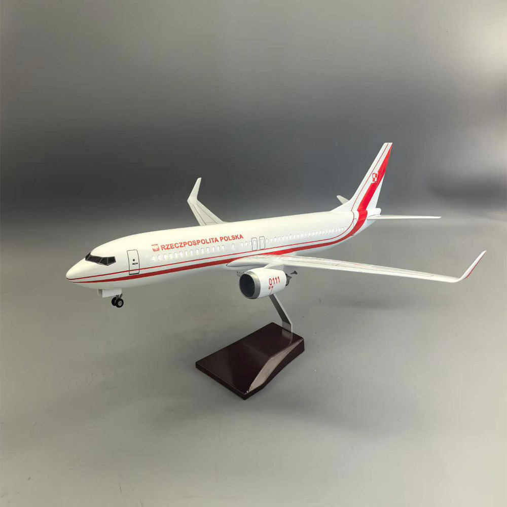 新款波兰政府专机B737-800航空模型波兰B737静态飞机模型摆件装饰