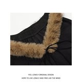 黑色休闲工装裤女秋冬新款酷飒风高腰直筒宽松显瘦阔腿裤K8099P65，男装牛仔裤，星座1013-3