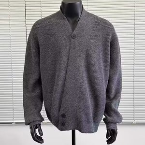斜门襟针织衫道袍毛衣男秋慵懒高级感老钱风穿搭开衫外套M106P58，男装针织衫/毛衣，星座1013-3
