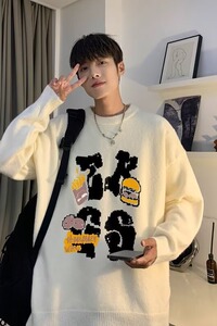 毛衣男女秋冬2026新款加厚宽松慵懒风外穿学生高级感上衣M797P50图片