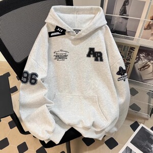 美式潮牌毛巾刺绣连帽卫衣男女秋冬加绒重磅设计感外套W307P45图片