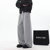 2025新款休闲裤简约直筒卫裤宽松阔腿男裤百搭显瘦长裤K8079P40，男装休闲裤，星座1013-3