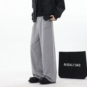 2025新款休闲裤简约直筒卫裤宽松阔腿男裤百搭显瘦长裤K8079P40,男装休闲裤,星座1013-3