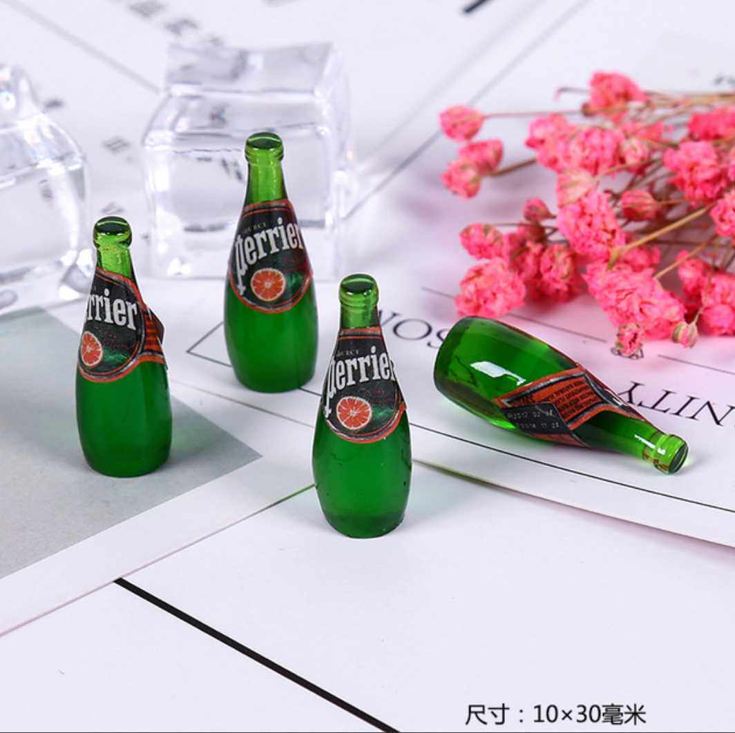 10/包装树脂仿真酒瓶饮料瓶耳环配件钥匙扣配件饰品