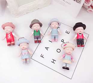 可爱精灵娃娃情侣钥匙扣男女灵猫卡通钥匙链包包挂件