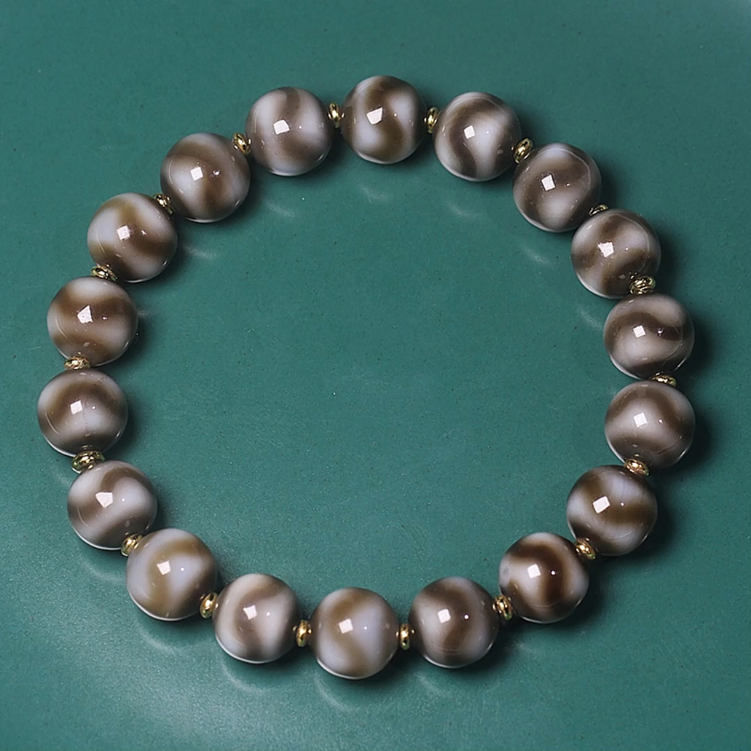 圣饰奇缘天然玛瑙虎牙天珠手串