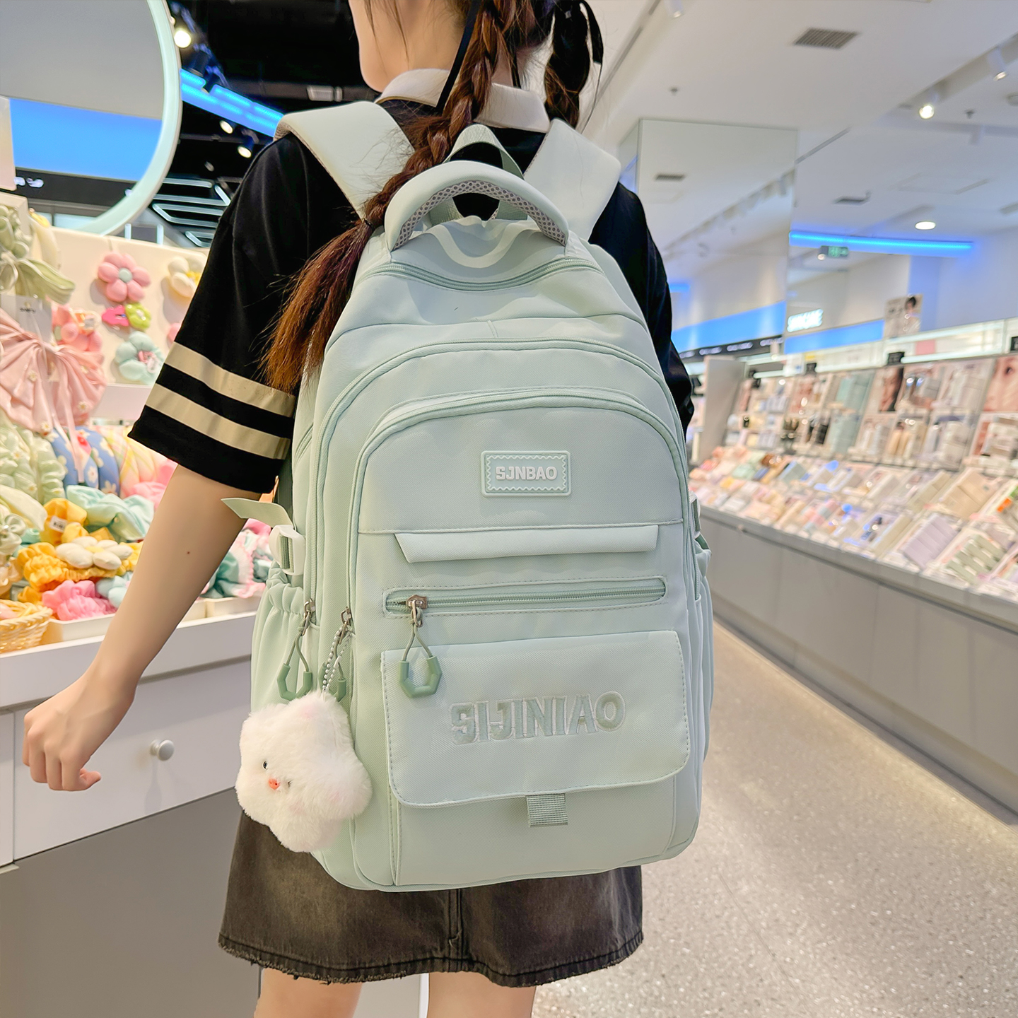 正品潮牌官方迪士尼韩系书包女初中生大容量小学生三到六年级简约