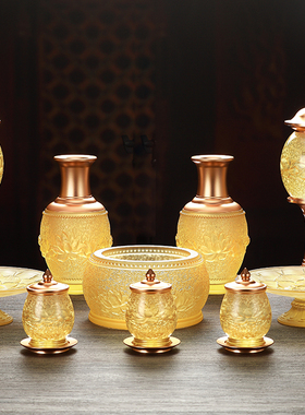 古法琉璃供奉佛堂桌面