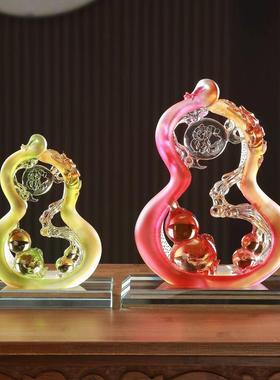 琉璃葫芦工艺品五福禄摆件