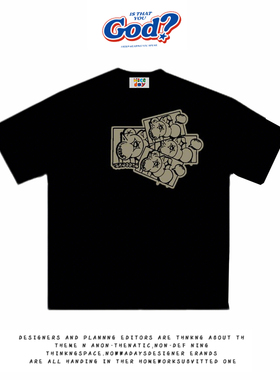 28blocks 260克重磅纯棉! 小人叠叠~美式复古阿美咔叽短袖T恤男女