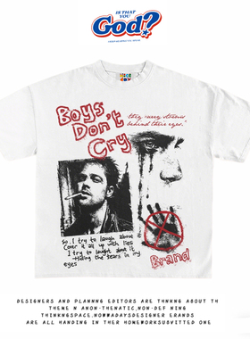 28blocks 260克重磅纯棉! 搏击俱乐部~美式复古阿美咔叽短袖T恤男