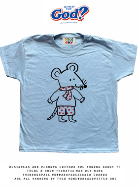 28blocks 260克重磅纯棉! 波点老鼠~美式复古阿美咔叽短袖T恤男女