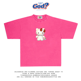 T恤情侣男女 休闲简约短袖 造物GOODGOD 木乃伊猫咪无性别圆领半袖