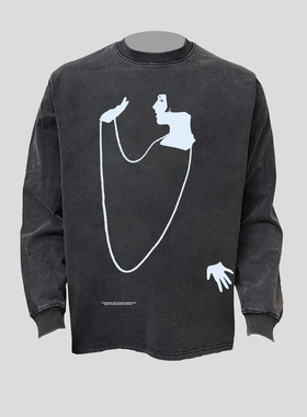 造物GOODGOD 2025春秋新款素描淑女小众创意纯棉设计感长袖T恤