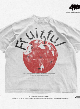 造物GOODGOD 蚂蚁苹果2025夏季新款圆领短袖T恤原创趣味设计半袖