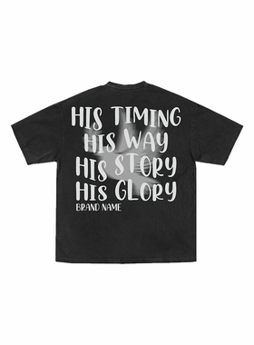 28blocks小众美式复古字母印花休闲黑色oversize潮牌短袖t恤男女