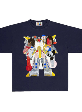 造物GOODGOD 2025夏季新款巨型机器人小众设计感印花宽松短袖T恤